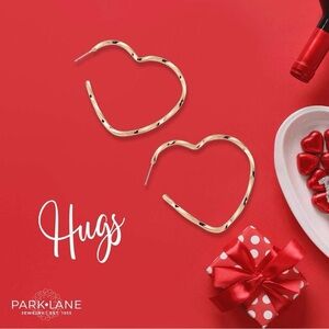 Park Lane Gold Heart-Shaped Earrings